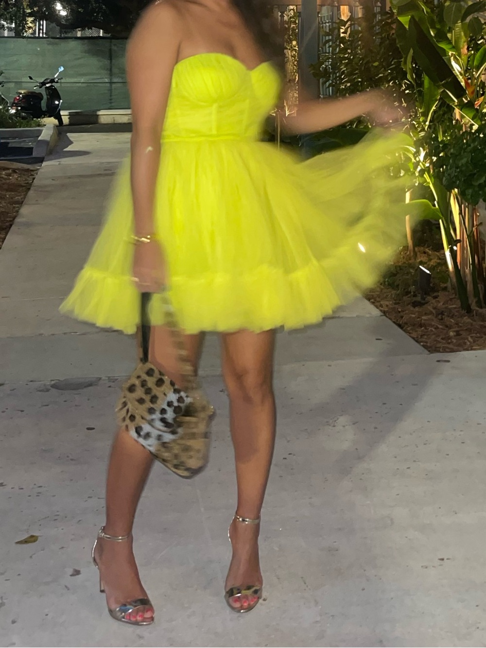 lime green tulle dress